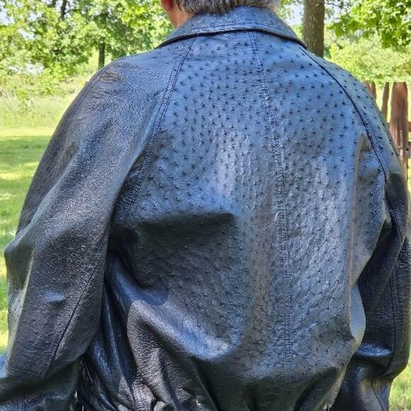 Bernini of Italy FULL Quill OSTRICH Bomber Style Jacket - Picture 3 of 11